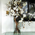 Weiße Magnolienvase im modernen Wohnstil, 50 cm (20 Zoll)